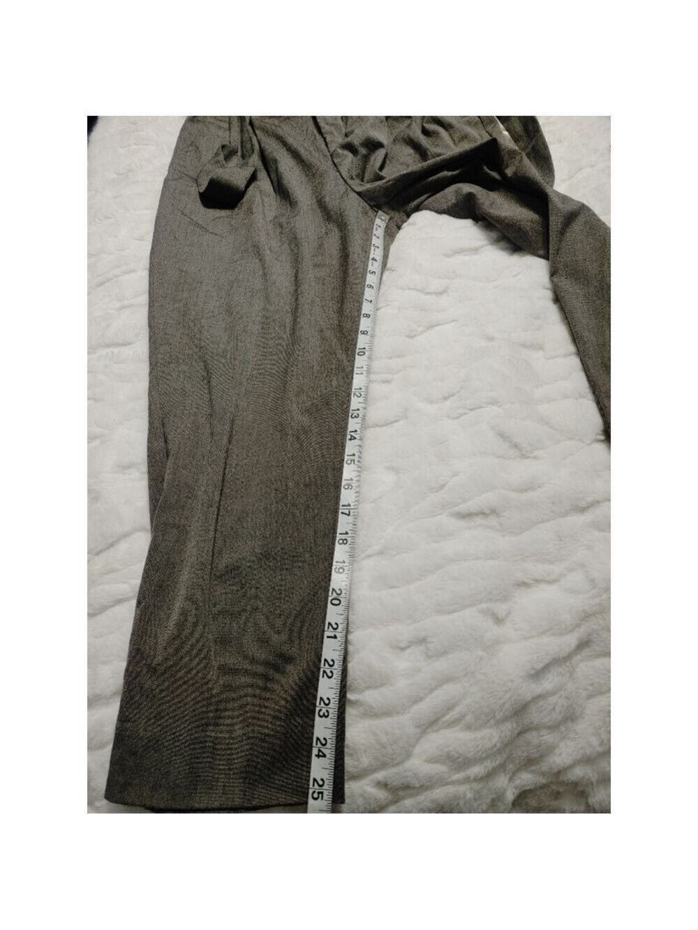 Women's H&M High Waisted Ankle Length Gray Tie Trousers Size 8 - Picture 7 of 8